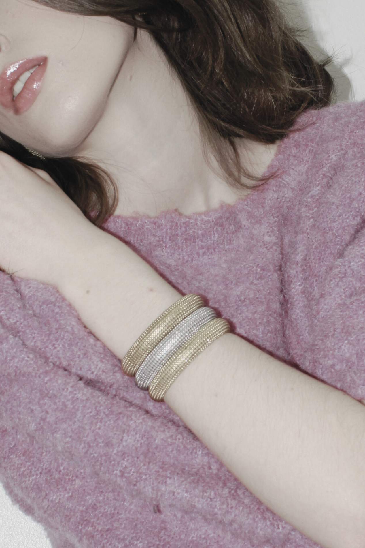 Courage Oblong armring - forgyldt